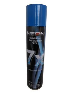 Neon 7X Butane 300ML - New Fuel - Metal Refill Tip - Additional 5 Adaptor Tips