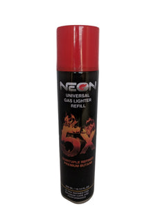 Neon 5x Ultra Refined Butane Fuel Lighter Refill Gas+FREE Eagle torch lighter (1pack)