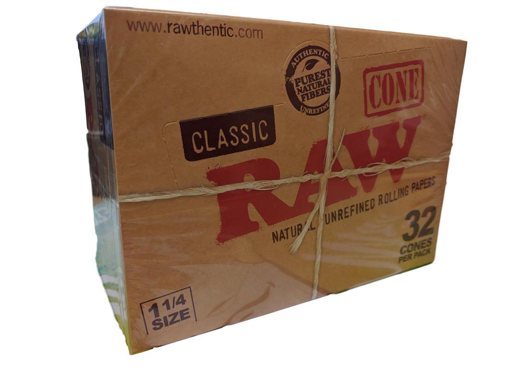 Raw Cones 32ct - Master Case(12ct) / 1.25 / Classic