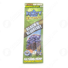 (2)Pack Juicy Jay "Black N Blueberry" Flavored Hemp Wraps Rolling papers